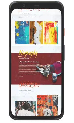 Artists and Portfolios Website Design